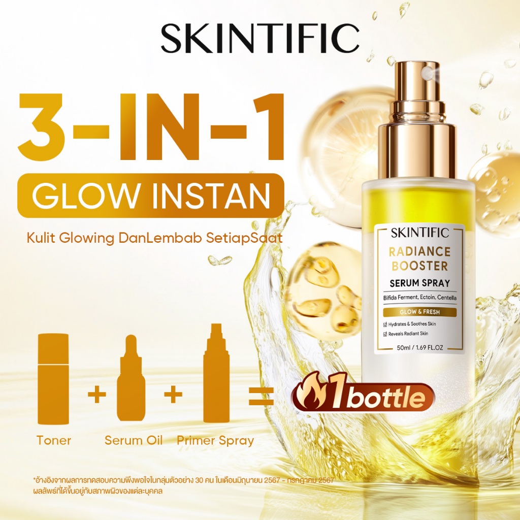 SKINTIFIC Instant Glowing Serum Spray 100ml/50ml