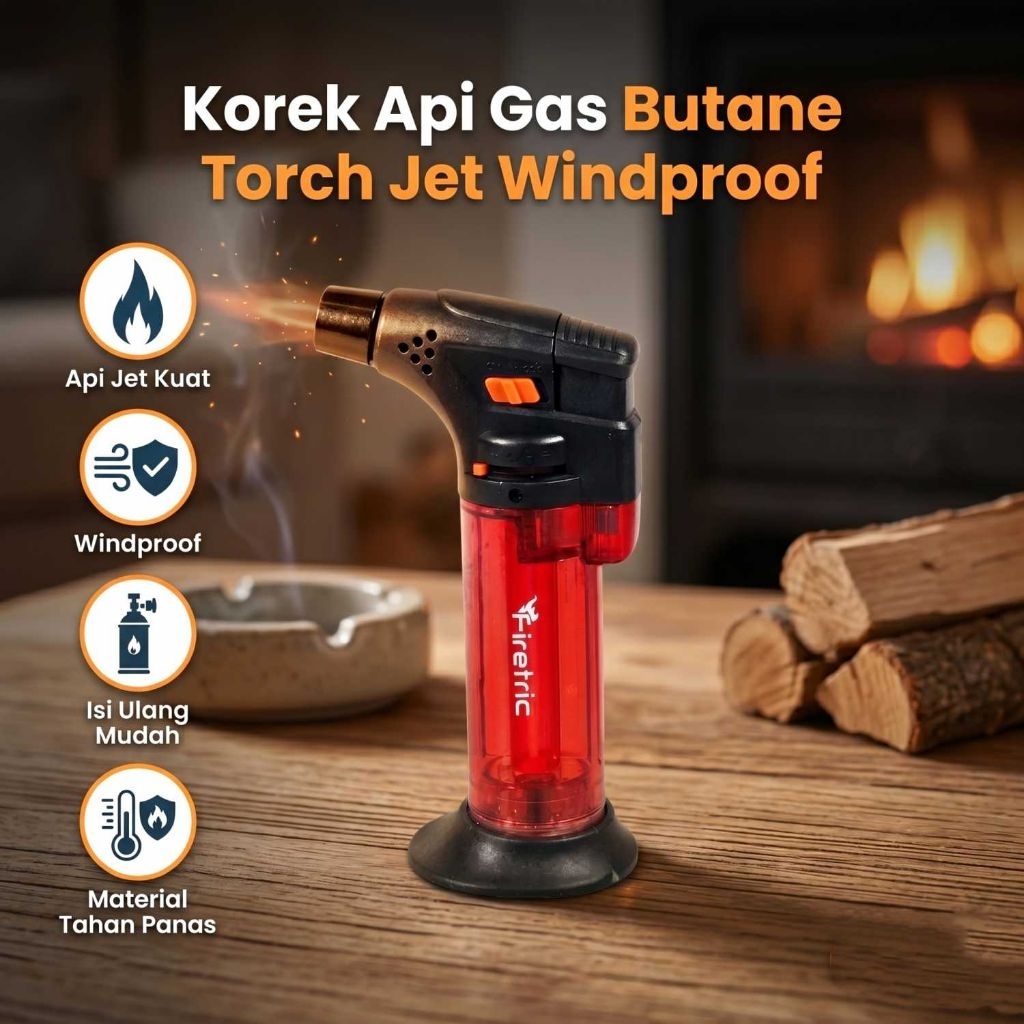 Jual Korek Api Gas Butane Torch Jet Windproof | Shopee Indonesia