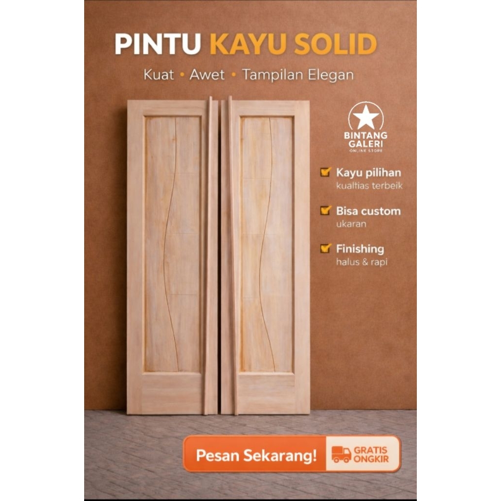 Pintu Utama Kuputarung Pintu Kupu Kupu Kayu Minimalis Murah