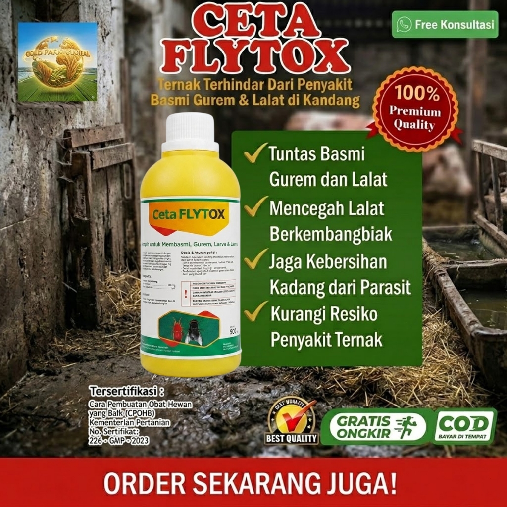 Jual CETA FLYTOX 100ML Insektisida Lalat Kandang Ayam Sapi Ampuh ...