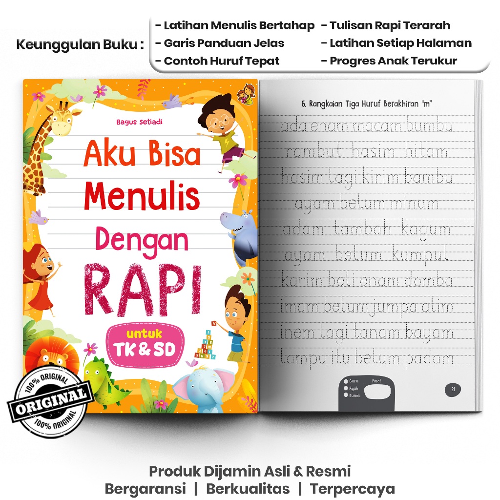 Jual Buku Belajar Menulis - Aku Bisa Menulis Dengan Rapi Untuk TK & SD ...