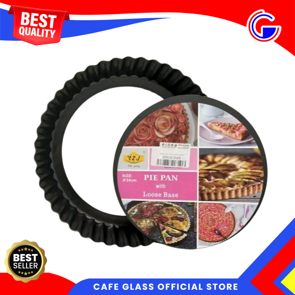 Loyang Pie Bongkar Pasang (Loose Base) Anti Lengket - Pie Pan Tart Mold - Cetakan Kue Pie Aluminium