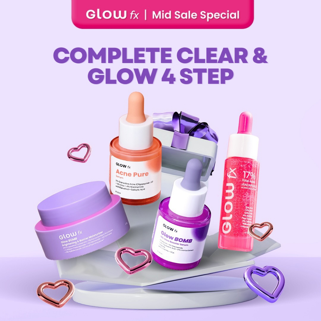 Jual GLOW FX Glow Bomb 20ml + Acne Pure 20ml + CeraCapsule 20ml ...