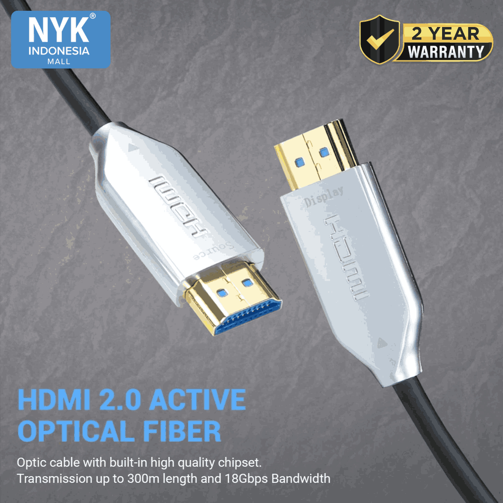 [ANTI-LAG] NYK Cable Fiber Optic 100M Kabel Active HDMI 2160P ULTRA HD 4K HDR COD (4)