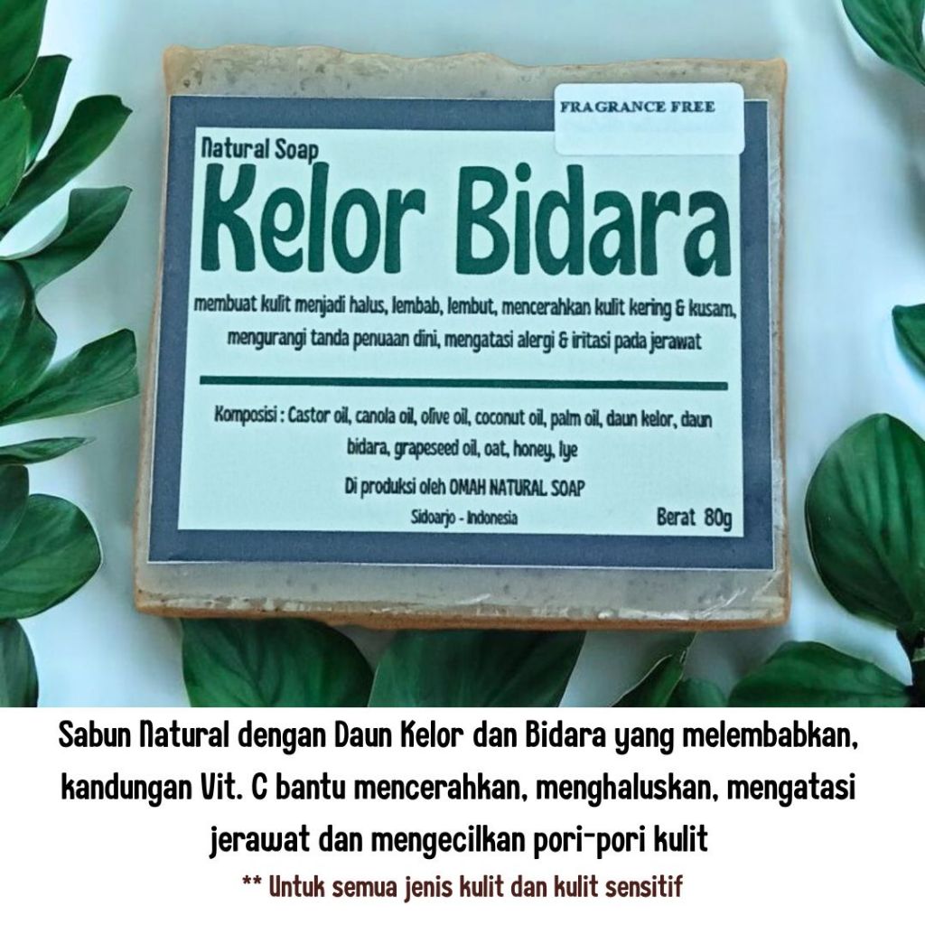 Sabun Natural Kelor Bidara  80g - Omah Natural
