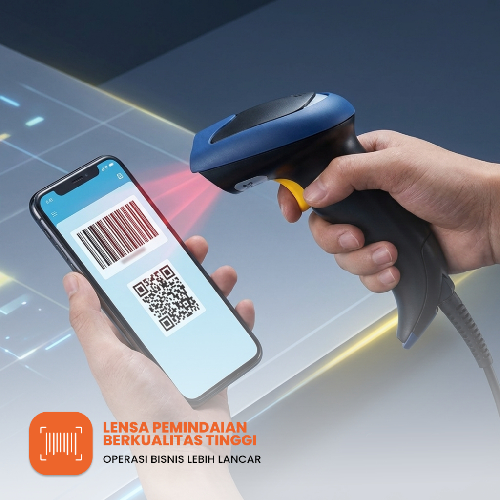 Jual AiYin S13 - Barcode Scanner 1D 2D AutoScan Support Kabel USB ...