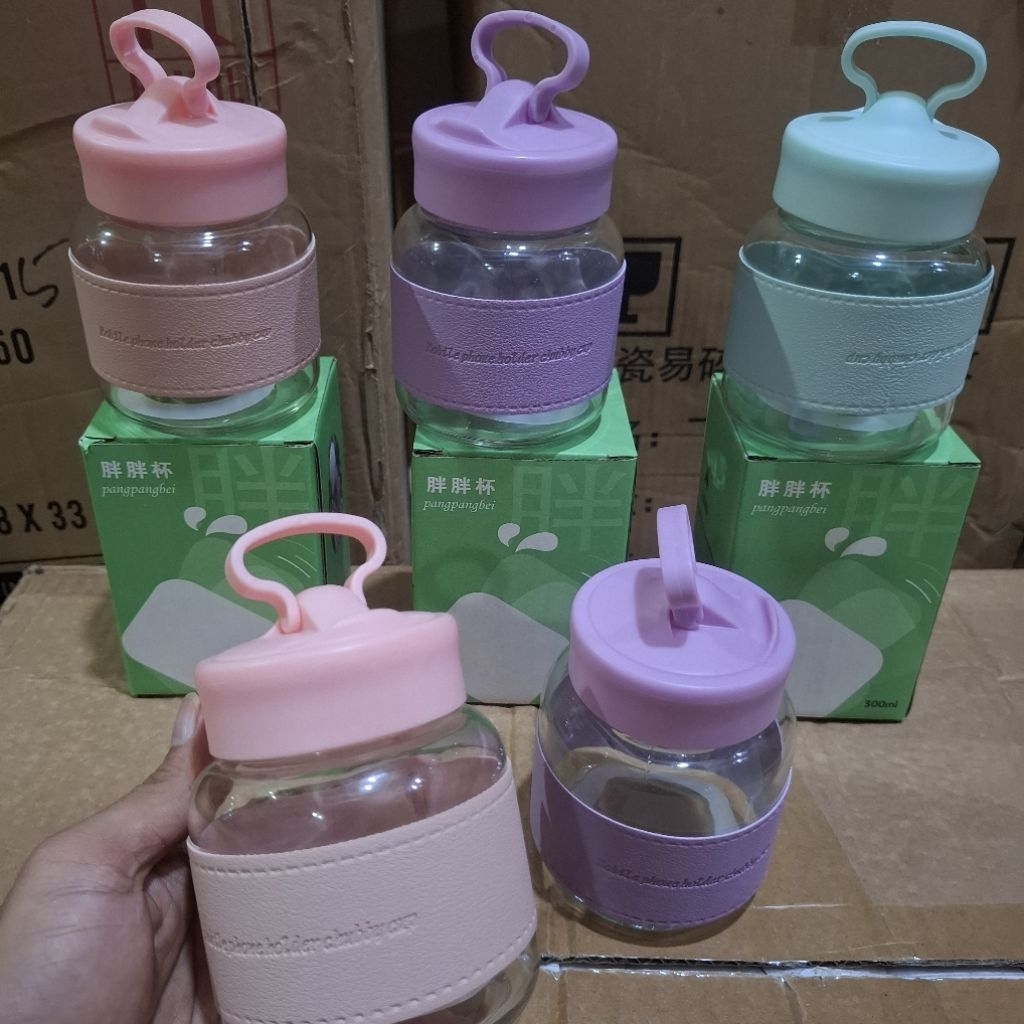 Jual BOTOL MINUM KACA MOBILE PHONE HOLDER 300ML | Shopee Indonesia