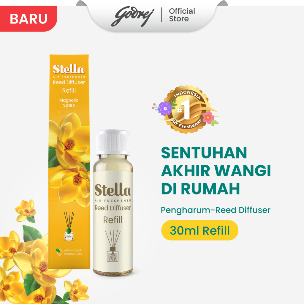 Jual Stella Reed Diffuser Refill Magnolia Spark 30 ml - Pengharum ...