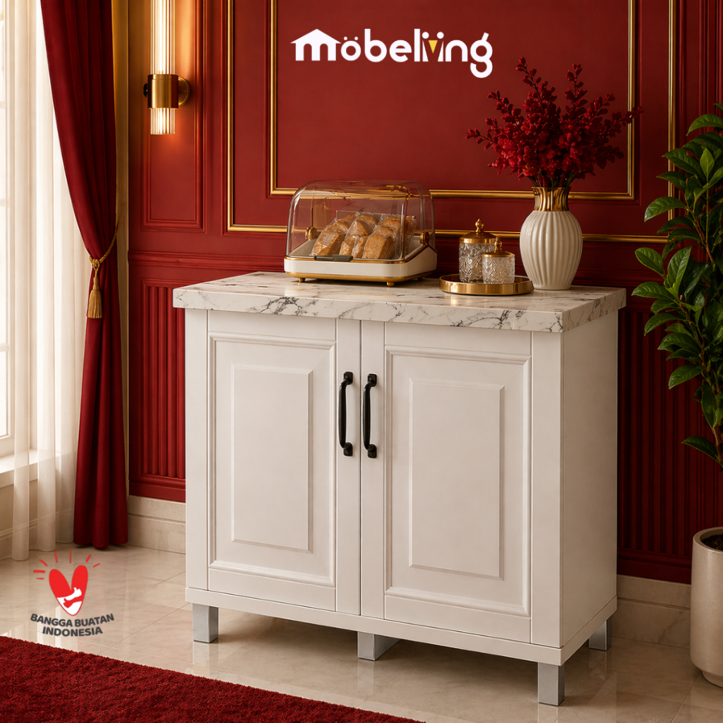 Mobeliving - Furniture Kitchen Set KBD Rak Bawah 2 Pintu PUTIH