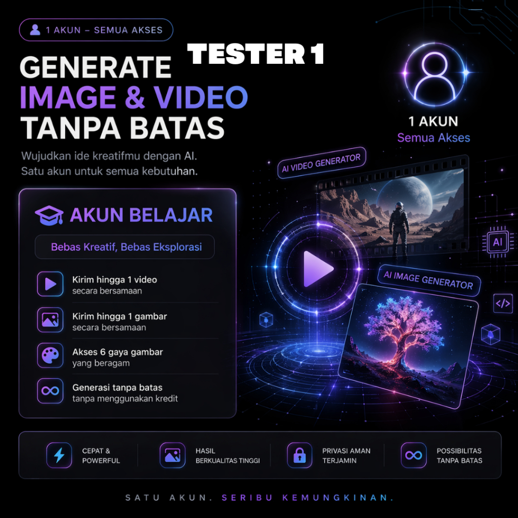 5 Akun Belajar WAN AI Deepfake | Alternatif Kling AI | Fitur Generate Image, Video,Teks,Canvas