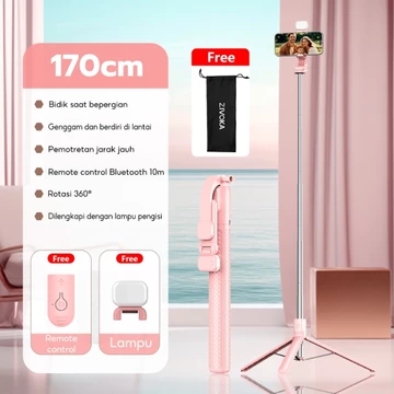 (Gratis 100 Asli Lampu Pengisi) ZIVOKA Tripod Tinggi 1700mm Rotasi 360° Tripod Yang Dapat