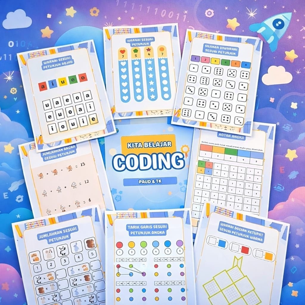 Jual Kiddologic - Worksheet Coding for Kids | Modul Belajar Logika ...