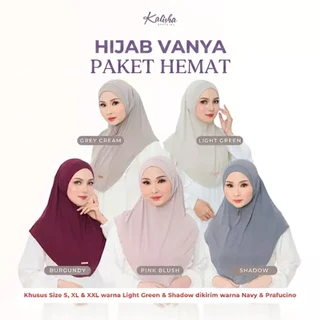 XSHA | KALISHA X MIMA - Hijab Paket Hemat Vanya Instan Bergo Muslim Wanita Rayon Viscose