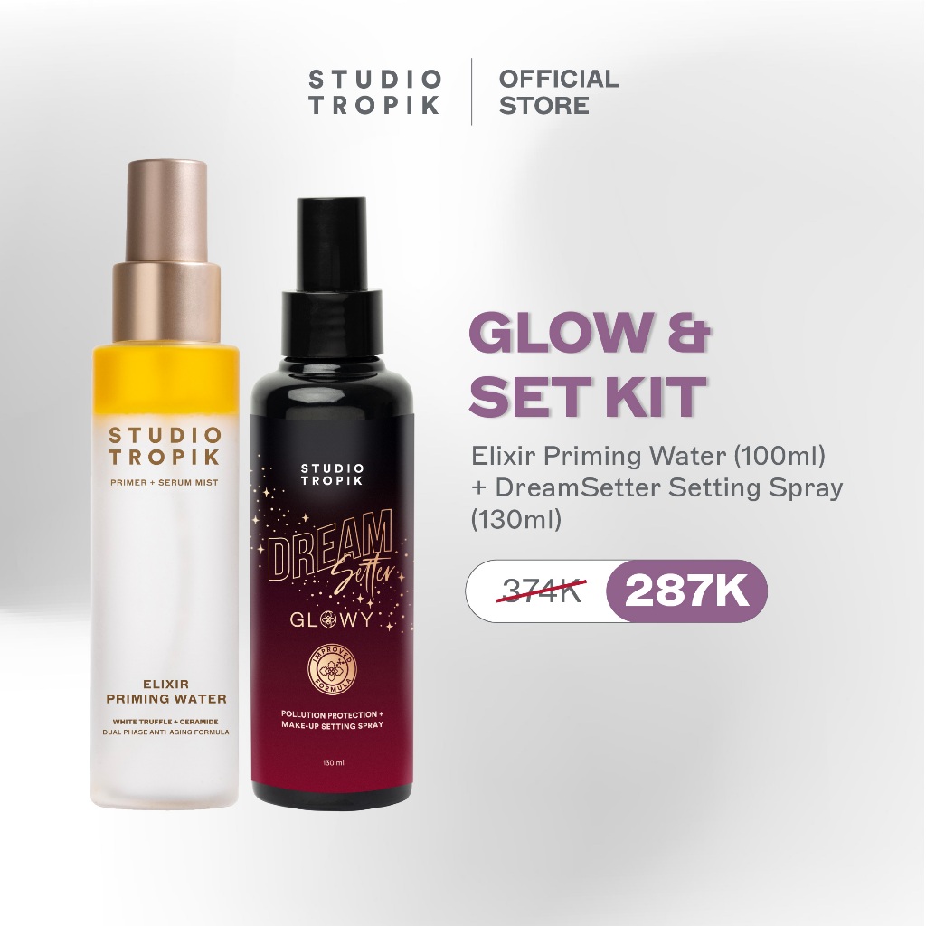 Jual [Glow & Set Kit] Studio Tropik Elixir + Dreamsetter Setting Spray ...