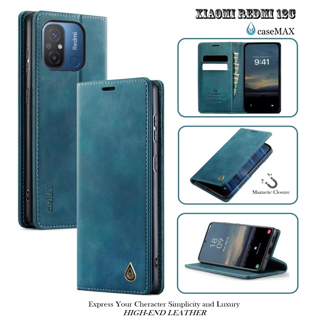 Jual Flip Case XIAOMI REDMI 12C Case Wallet Kulit Casing Dompet Case ...