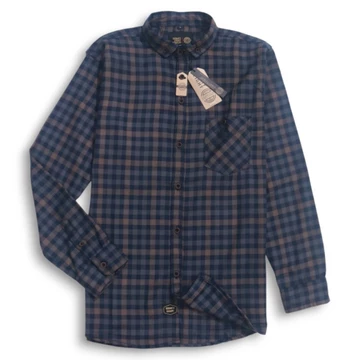 Kemeja Flanel Premium Pria Lengan Panjang Lembut Tebal Tidak Berbulu Motif Casual Brill