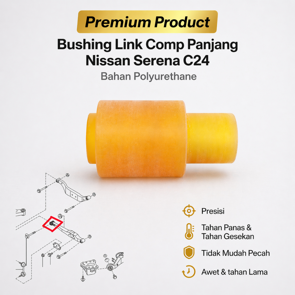Jual Bushing Arm Link Comp Lower Belakang Panjang Nissan Serena C24 ...