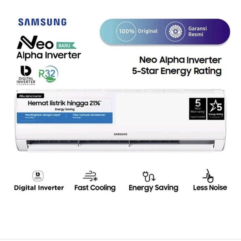 Jual AC SAMSUNG 1/2 PK NEO ALPHA INVERTER AR 40F05D0A | Shopee Indonesia