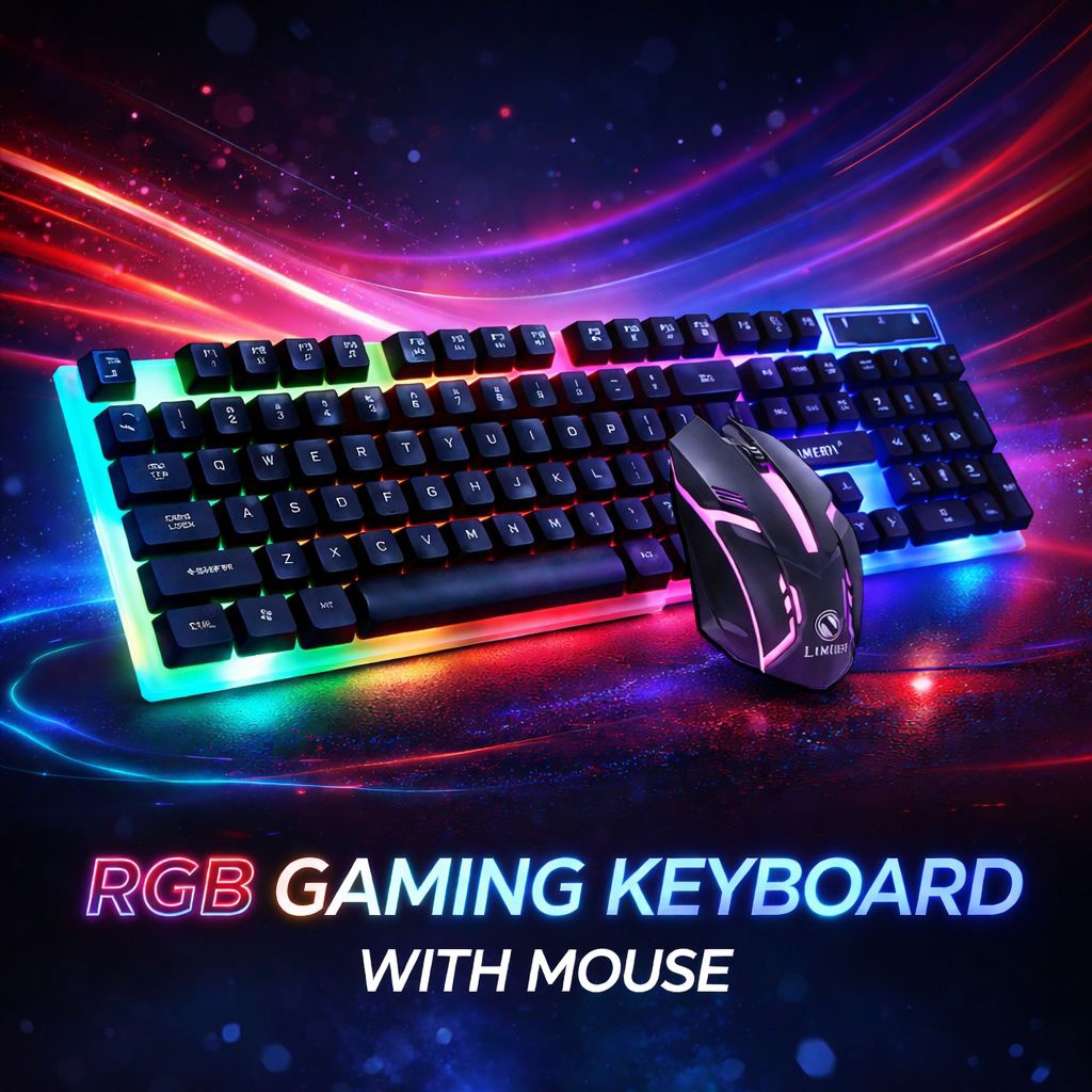 Jual LIMEIDE Keyboard Gaming Wired USB Mechanical Feel RGB 104 Key ...