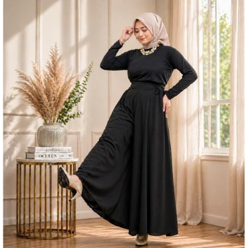 Celana Kulot Panjang Payung Lebar Wanita Muslimah Cringkel Airflow