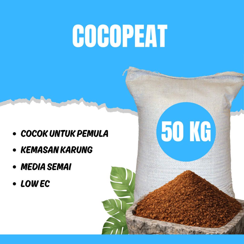 Media Tanam Cocopeat LOW EC UK 50 kg Siap pakai media semai media cangkok