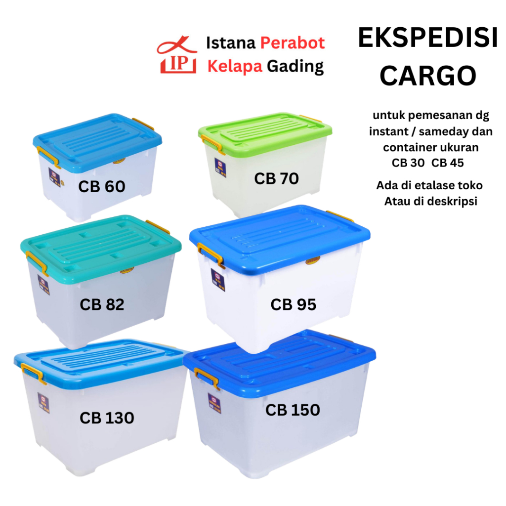 Jual (CARGO/EKSPEDISI) CONTAINER SHINPO CB 60 70 82 95 130 150 LITER ...