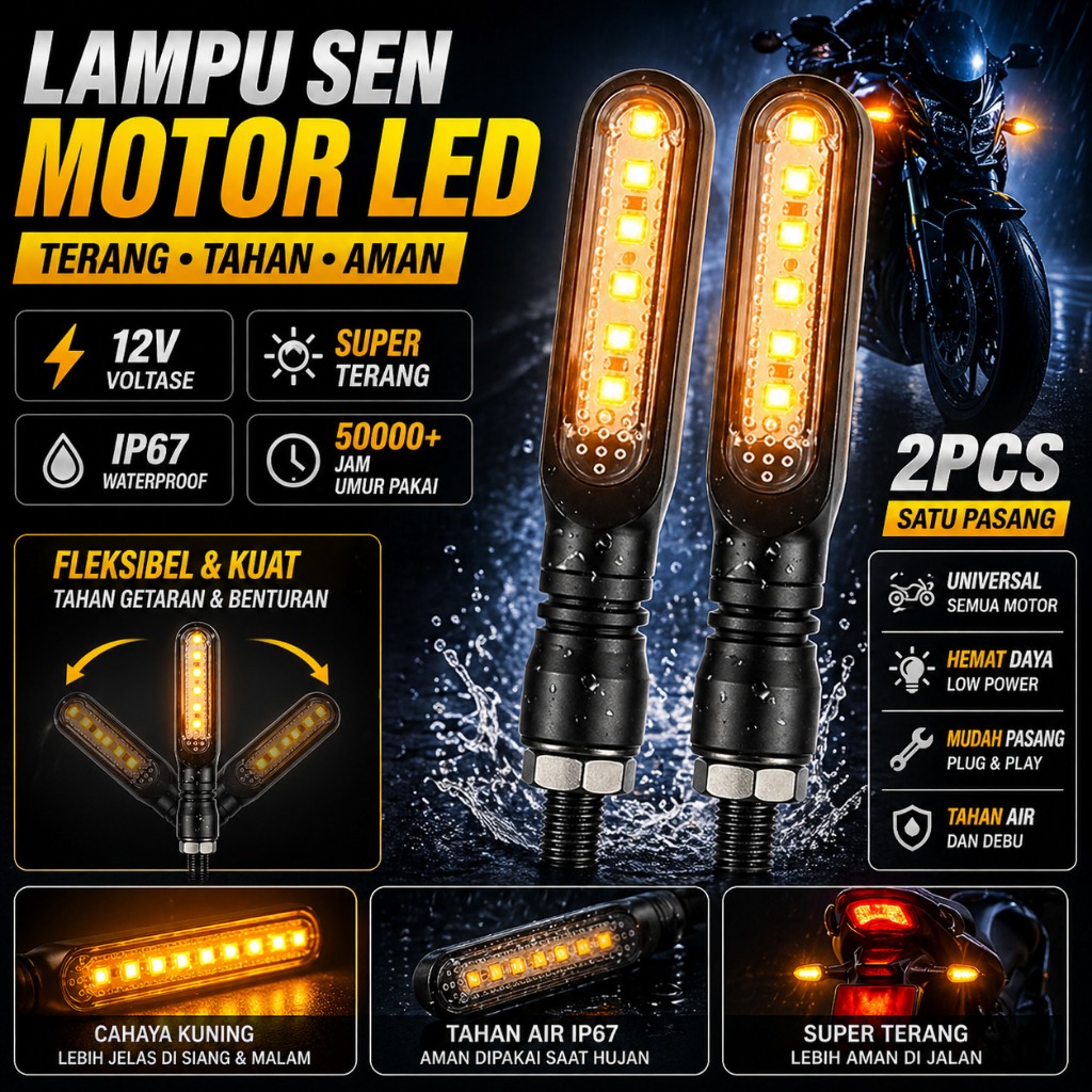 Jual LAMPU SEN MOTOR LED SEIN MOTOR KLX, CB, CBR 150, NINJA, CRF, TIGER ...