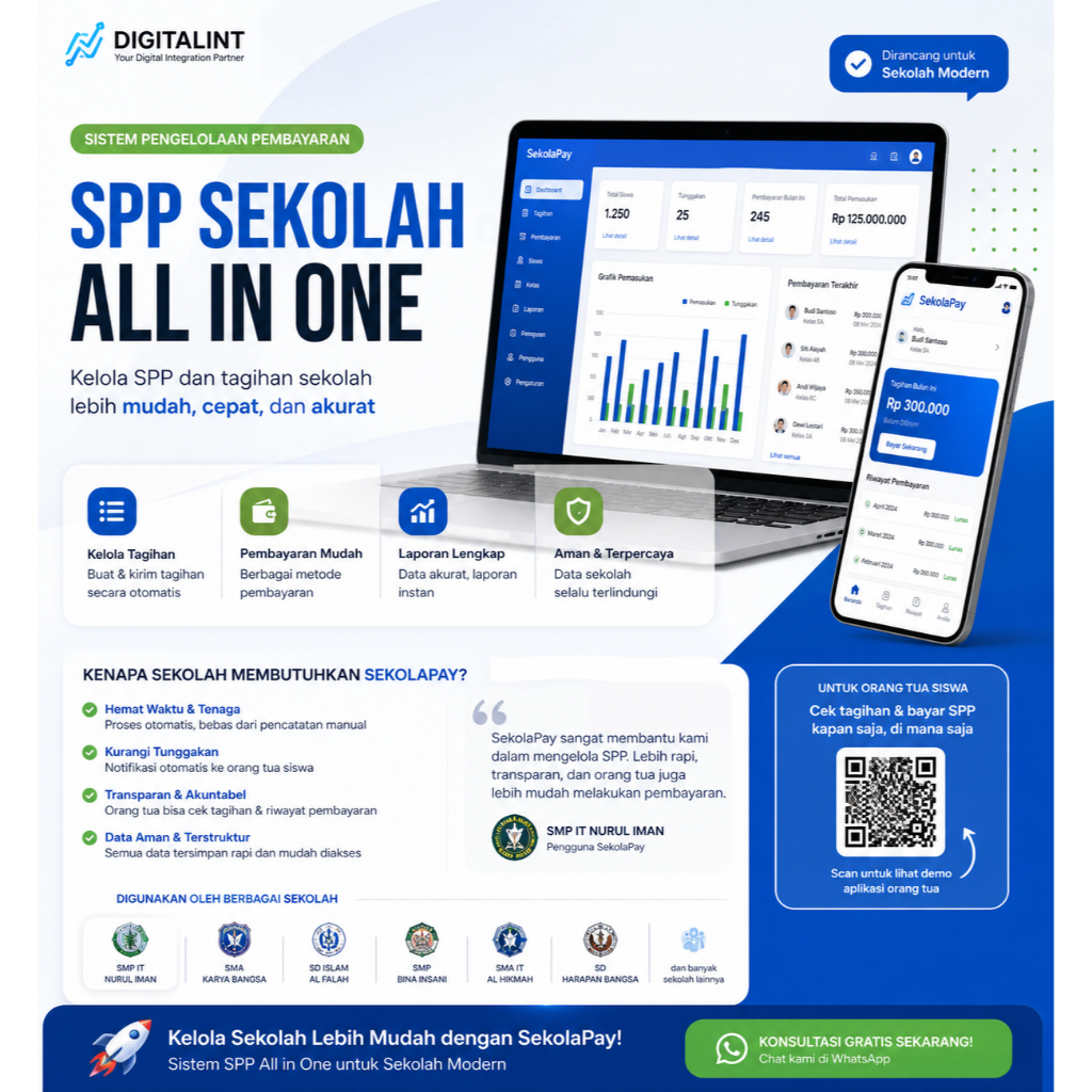Jual Aplikasi SPP Sekolah Lengkap Terintegrasi (Web dan Android ...