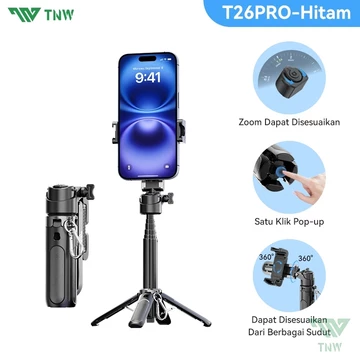 TNW T26 Mini Tongsis Tripod Extendable Grip Tripod Selfie Stick Remote Control Tripod 3 In 1