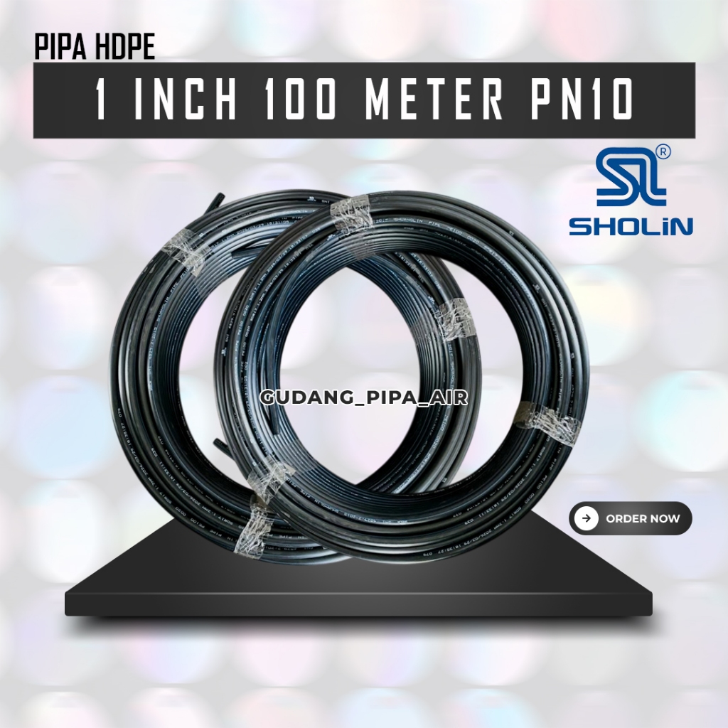Jual PIPA HDPE 1 INCH (32 mm) PN10 SHOLIN 100 METER | Shopee Indonesia