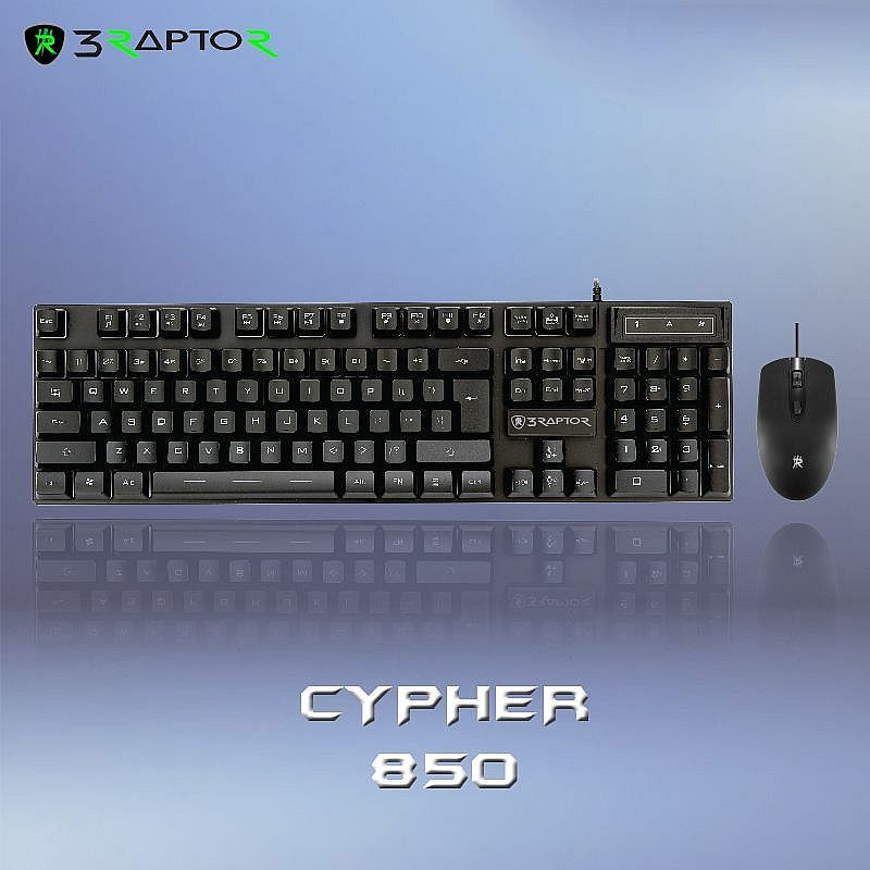Jual RAPTOR Cypher 850 Without Lighting RGB Gaming Keyboard Mouse Combo ...