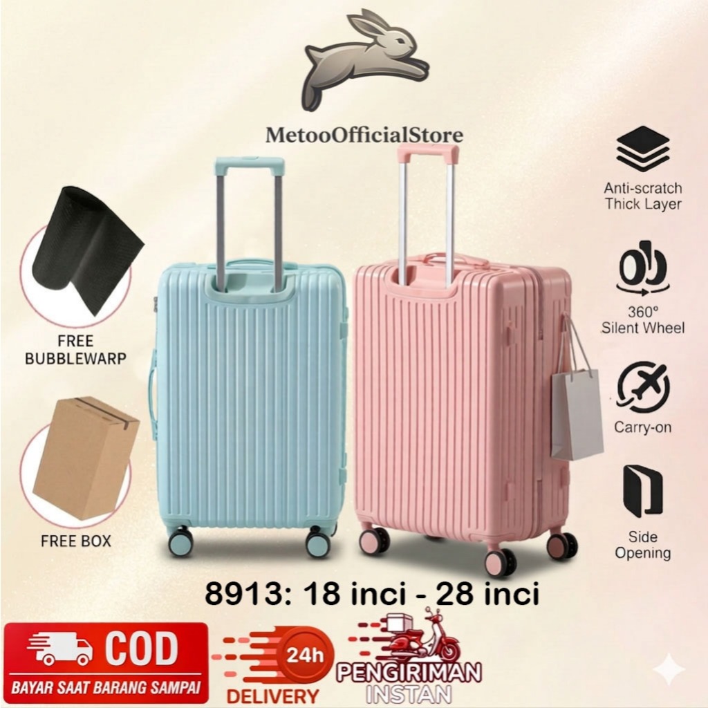 Jual Metoo Koper Koper Kabin Koper Bagasi Bahan Premium Ukuran 18-28 ...
