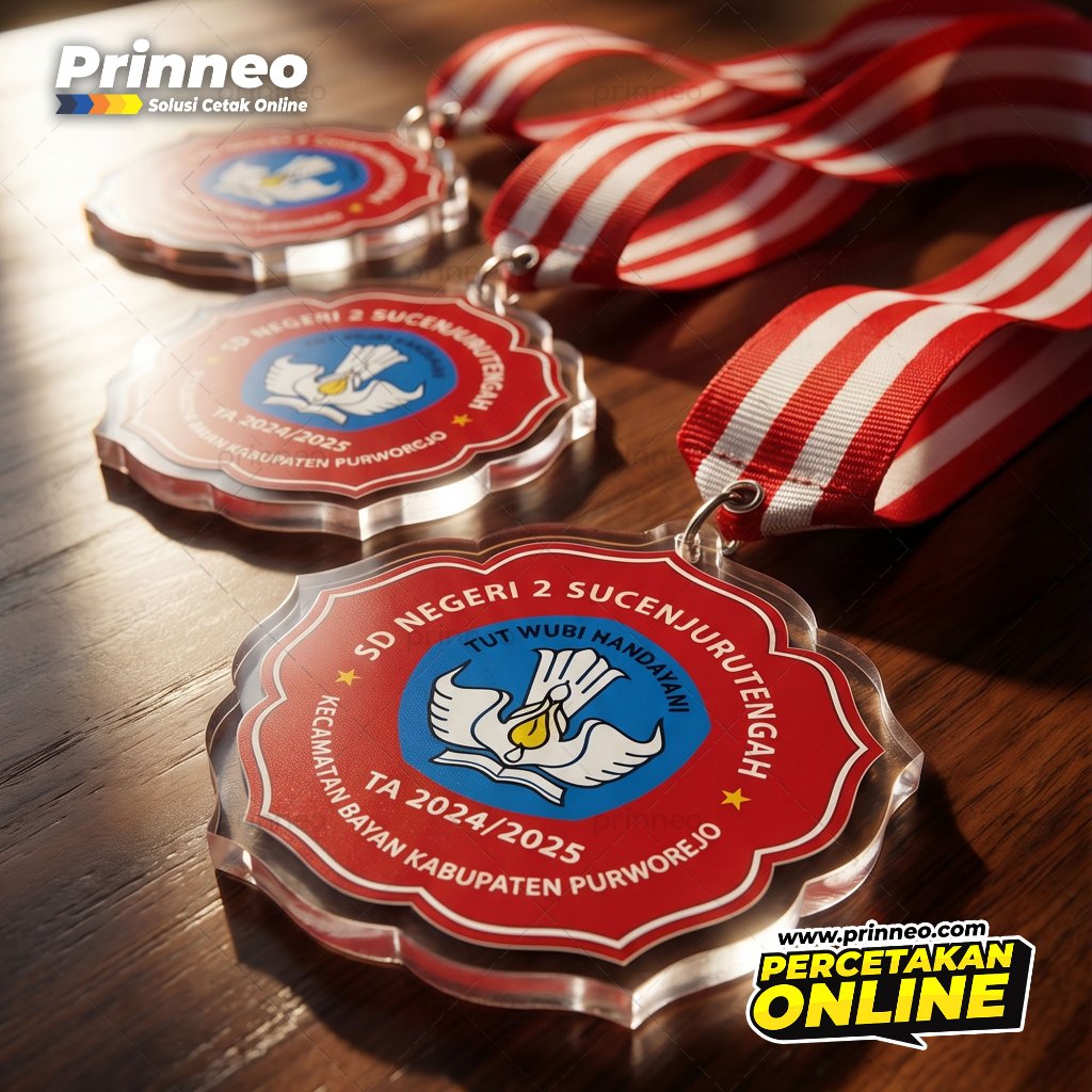 Jual Medali Custom Akrilik Sticker Wisuda Sekolah TK SD SMP SMA ...