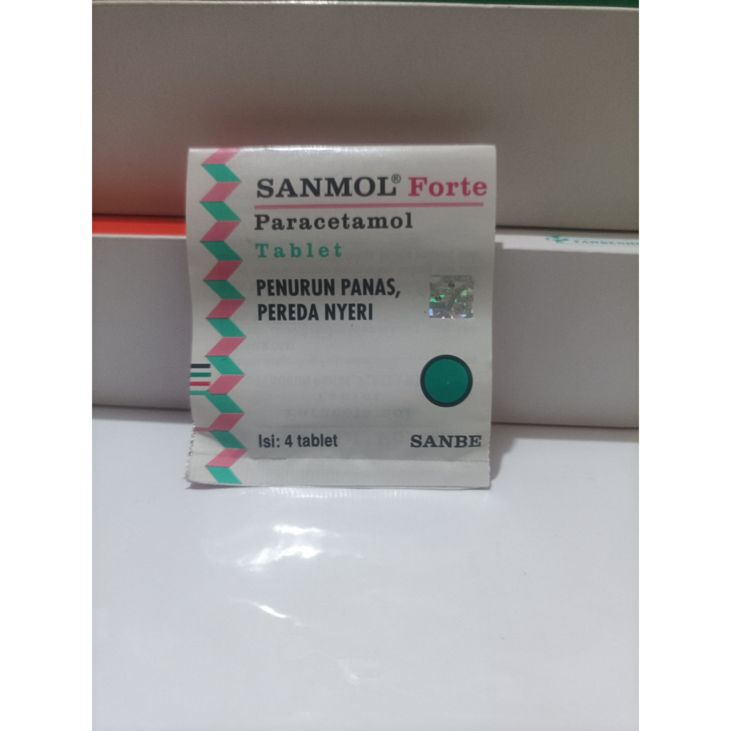 Jual Sanmol forte tablet harga per 2 strip obat untuk demam dan sakit ...