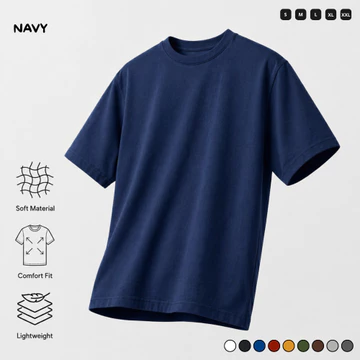 Kaos Polos Lengan Pendek Pria Wanita – Basic T Shirt Reguler Fit Premium Cotton LOXY ID