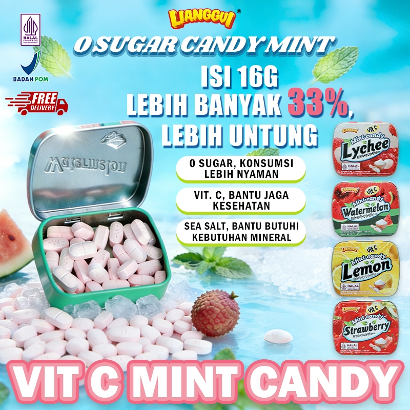 Jual LIANGGUI - Permen Mint Halal Vit C Garam Laut Import Camilan Snack ...