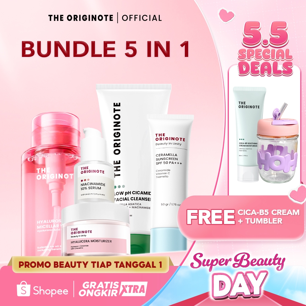 Jual [B5G7] The Originote Special Bundle 5in1 | Skincare Set Micellar ...