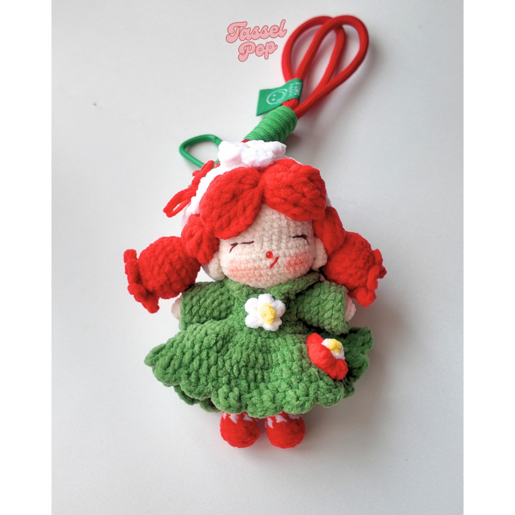 Tassel Pop Crochet Bag Charm Crochet Rajut Premium | Boneka Rajut Lucu  Handmade Soft Knit | Gantungan Tas & Kunci Unik