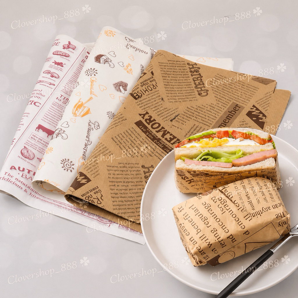 Jual 25Lembar Kertas Roti Laminasi Ukuran 28x38cm Wax Paper Roti Baking ...