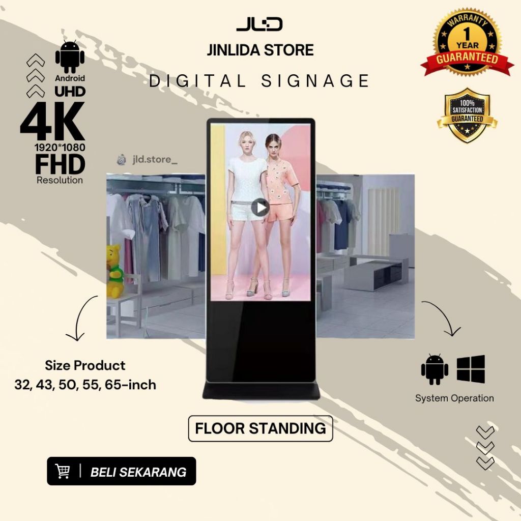 Jual Display Signage Floor Standing ZS-BP500T | Advertising Displays ...