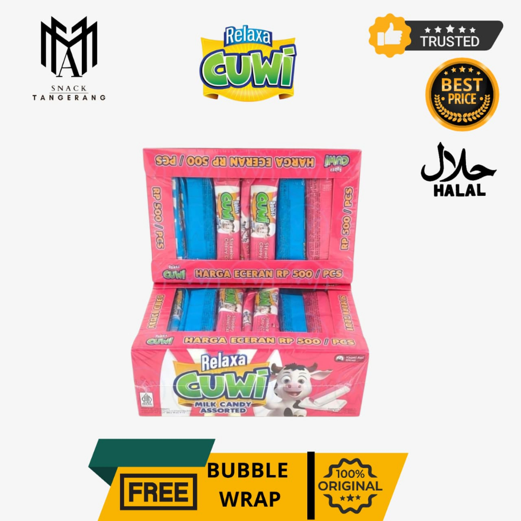 Jual Permen Relaxa Cuwi Milk Long Pack Assorted 1 Box isi 60 Pcs @7 Gr ...