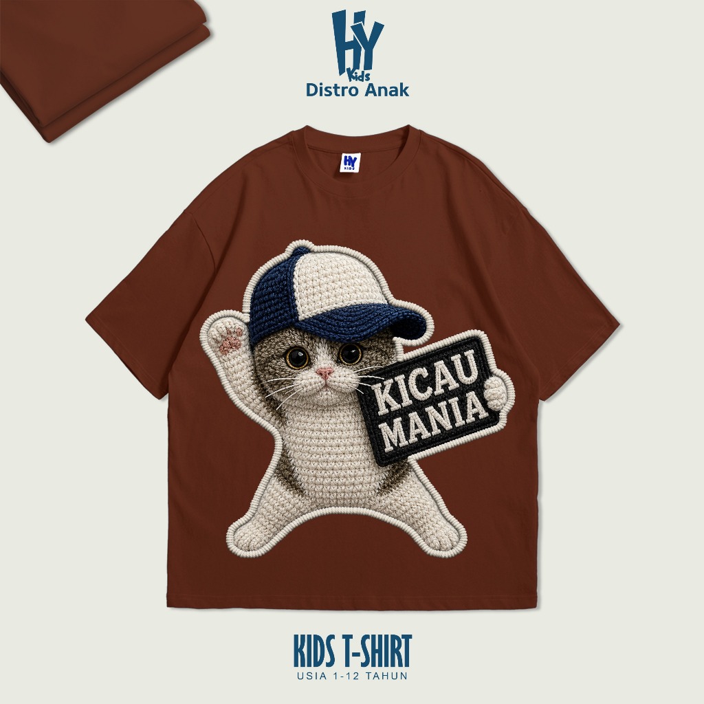 Kaos Anak Motif Kucing Kicau Mania Untuk Usia 1-12 Tahun Shp - foto 5