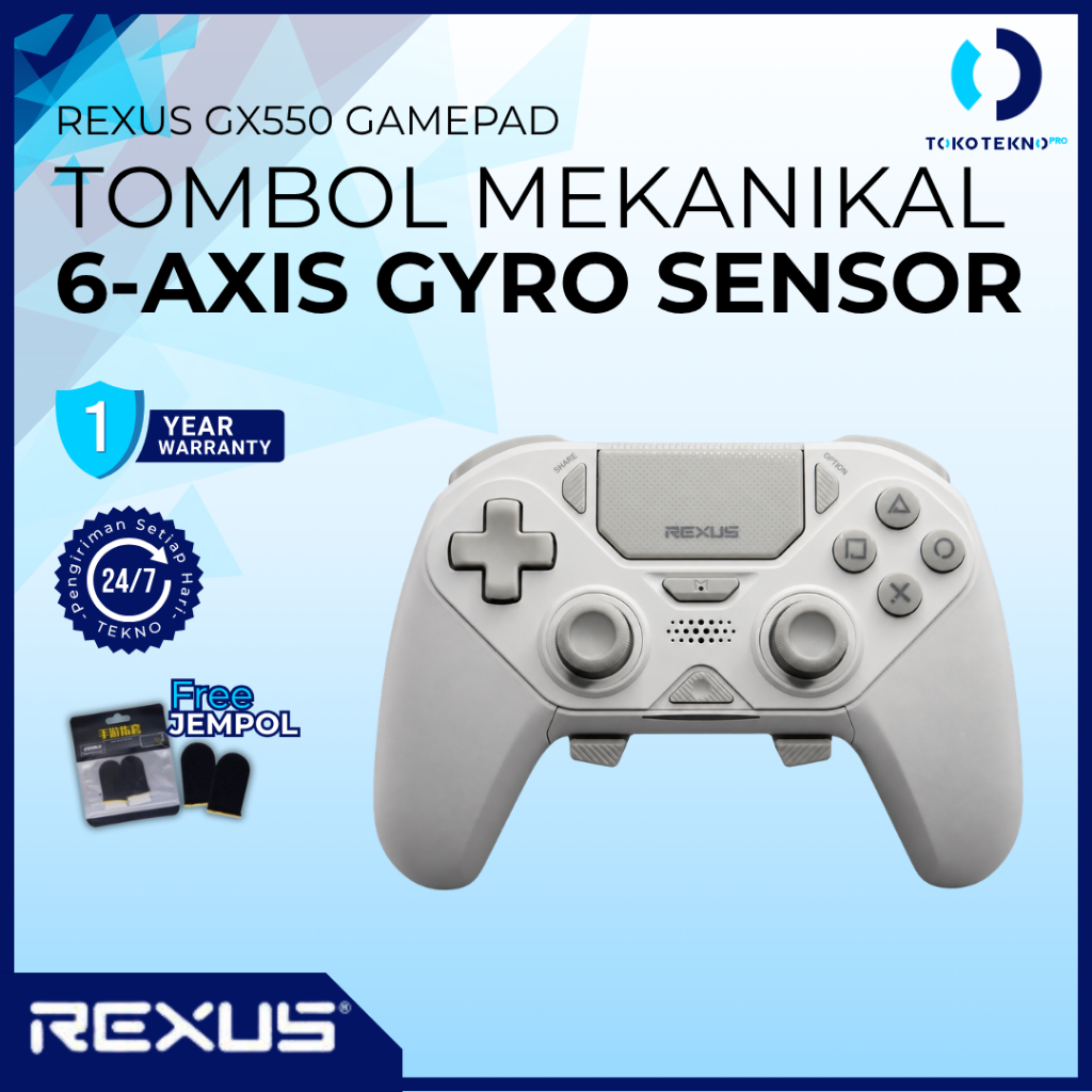 Jual Rexus Gladius GX550 / GX-550 Gamepad Gaming Wireless Controller ...