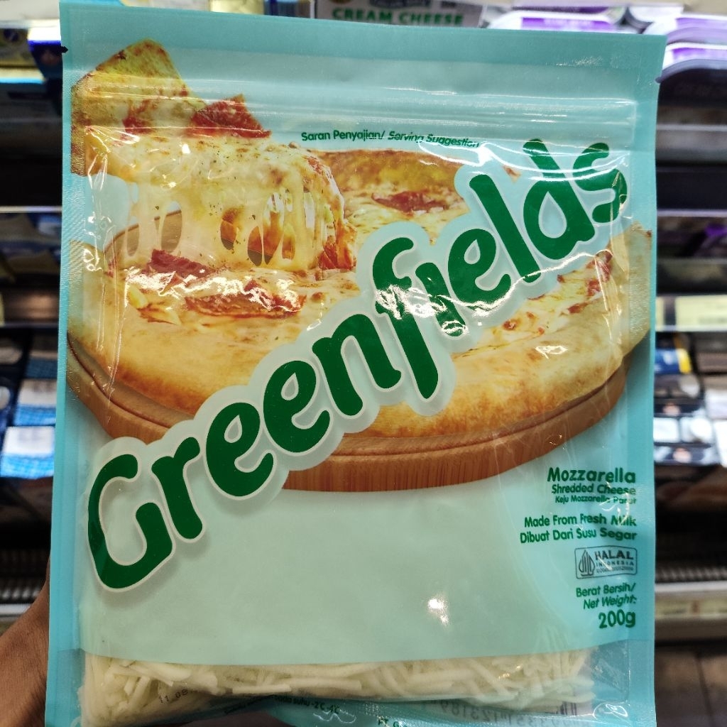 Jual Greenfields Mozzarella Shredded Cheese 200g – Keju Mozzarella ...