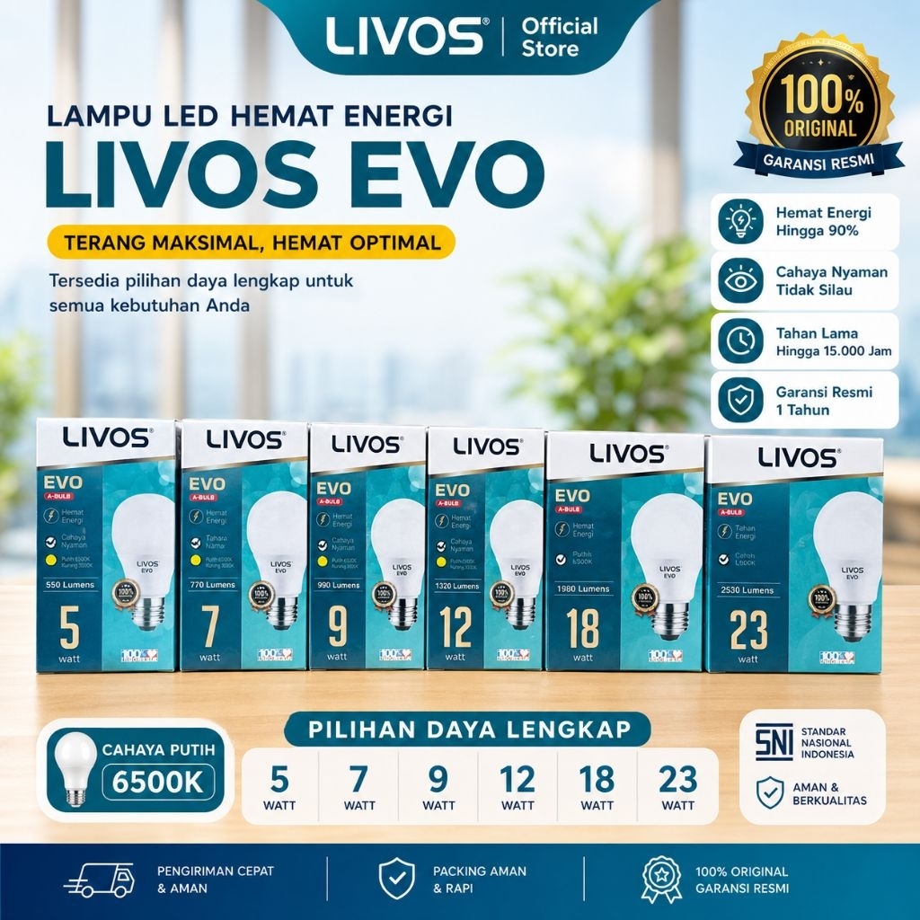 Jual LAMPU LED LIVOS EVO A BULB 15 WATT TERBARU BERKUALITAS | Shopee ...