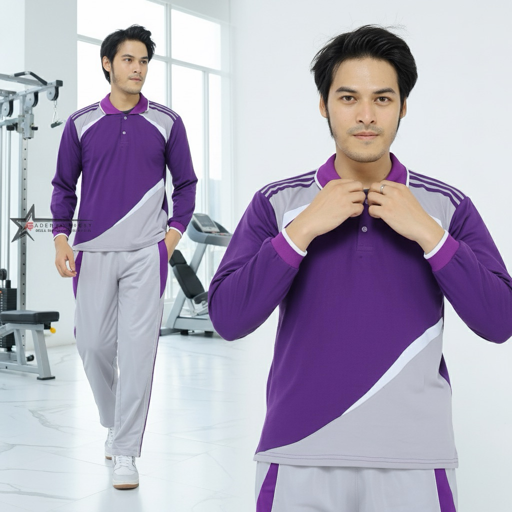 Jual Setelan Kaos Training Seragam Olahraga Panjang Lengan Pria Dan