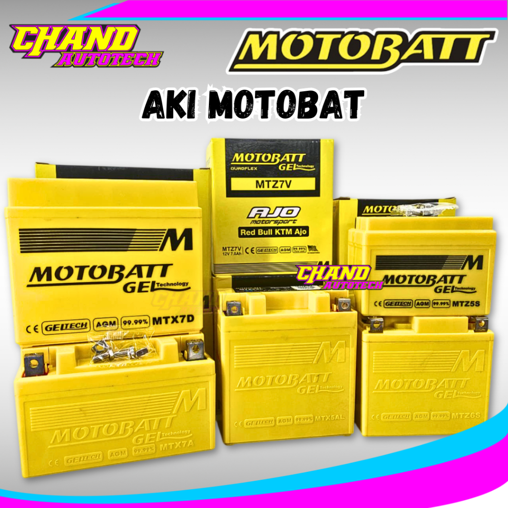 Aki MOTOBATT GEL Aerox Nmax Pcx Vario Supra X 125 Scoopy Mio Lexi Satria Fu Grand Aki Motobatt Gel