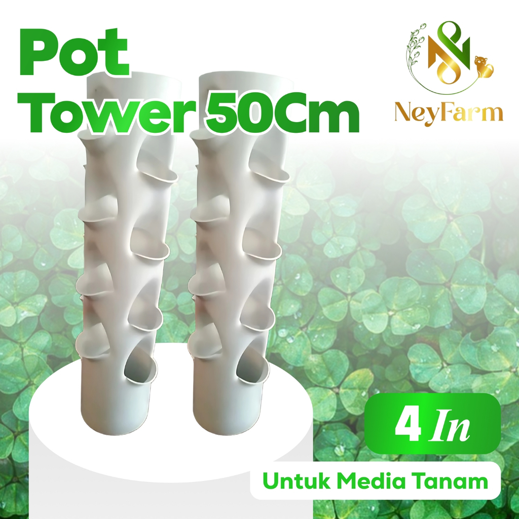 Growing Tower Pot Paralon 4 inch Tower Vertikal Garden 50 Cm