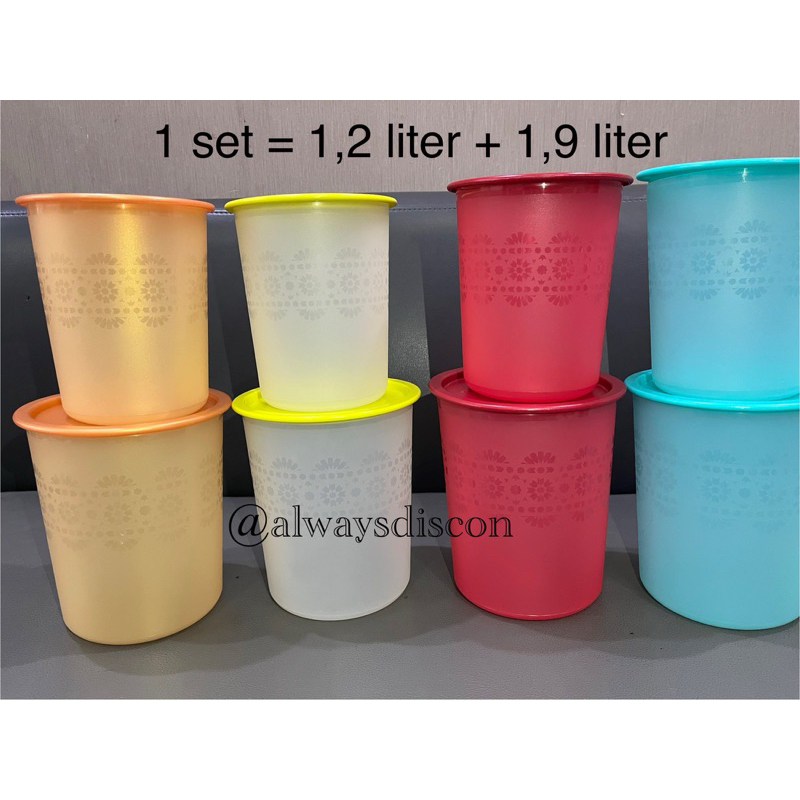 Jual Tupperware Small Mosaic Canister toples lebaran 2pcs | Shopee
