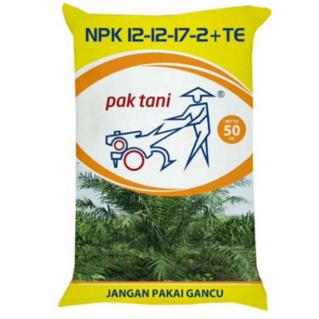 Pupuk NPK Sawit 12-12-17-2+TE Pak Tani 50KG | Pupuk Kelapa Sawit TBM & TM